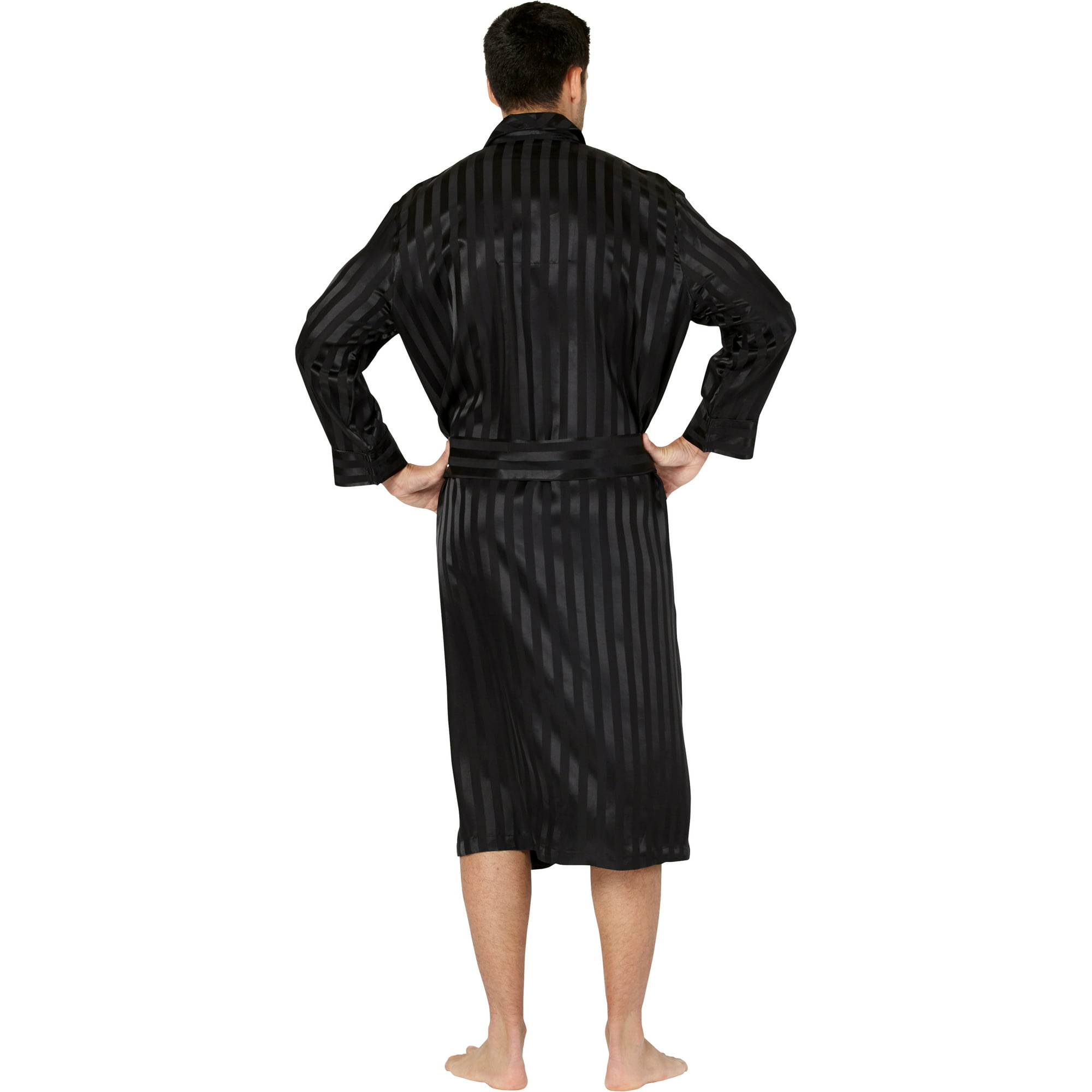 Sweatwater Mens Robe Silk Satin Cozy Loungewear Sleepwear Printing Short Sleeve Bathrobes 